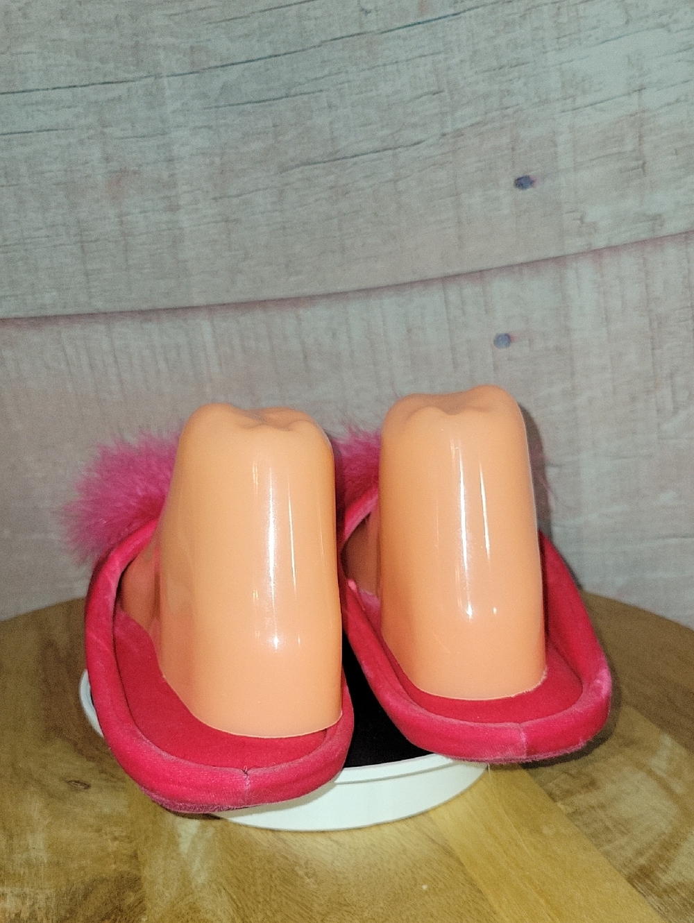 Hot Pink Fluffy Slippers - Picture 5 of 8